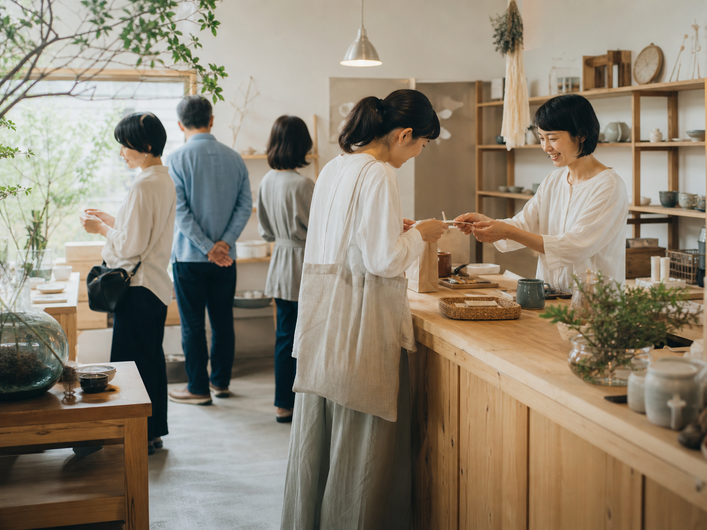 お客さまとスタッフが交流する地域店舗の風景